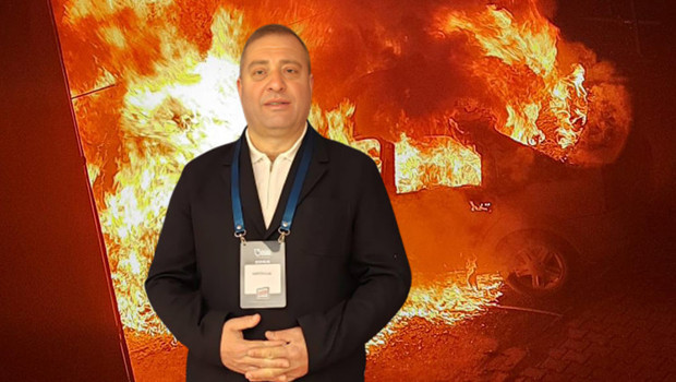 Sendika başkanının aracı kundaklandı