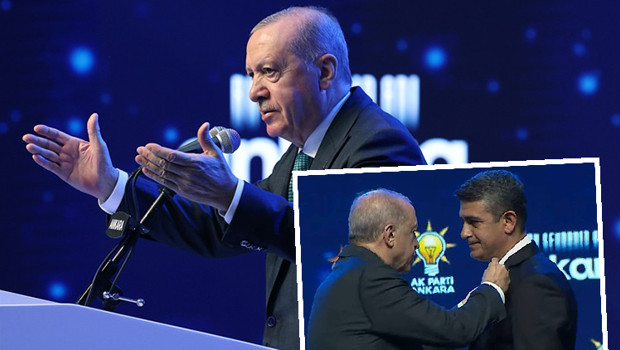 Levent Koç AK Parti'ye katıldı: Rozetini Cumhurbaşkanı Erdoğan taktı