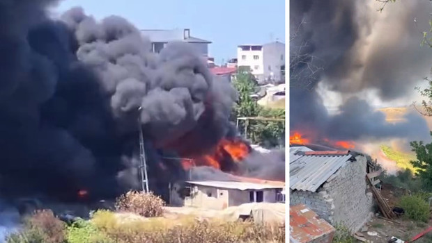 Sultangazi'de metruk fabrikada yangın! Ormanlık alana sıçradı... Çok sayıda ekip sevk edildi