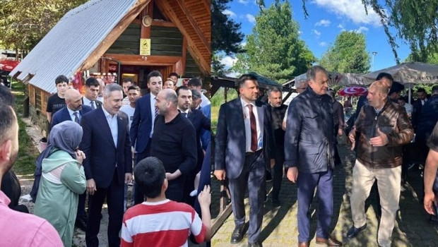 Dışişleri Bakanı Fidan ve AK Parti Sözcüsü Çelik, göl kenarında vatandaşlarla buluştu