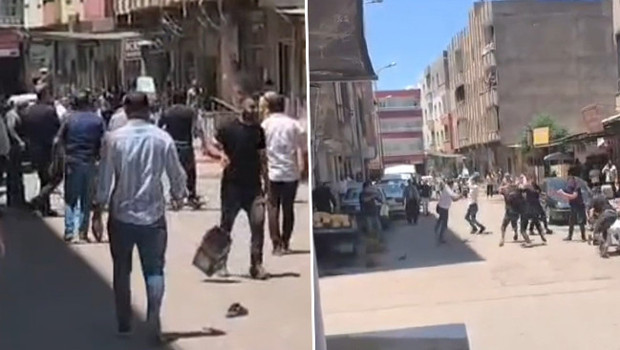 Şanlıurfa'da iki grup arasında taşlı sopalı kavga: O anlar saniye saniye görüntülendi