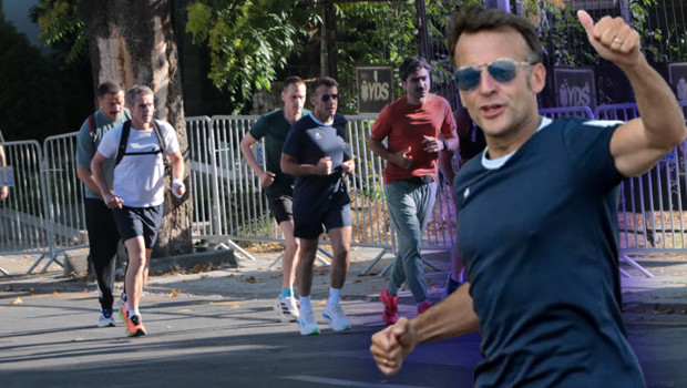 Macron, Ankara'da sabah koşusu yaptı