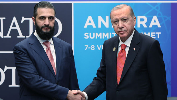 Cumhurbaşkanı Erdoğan, Şara ile görüştü
