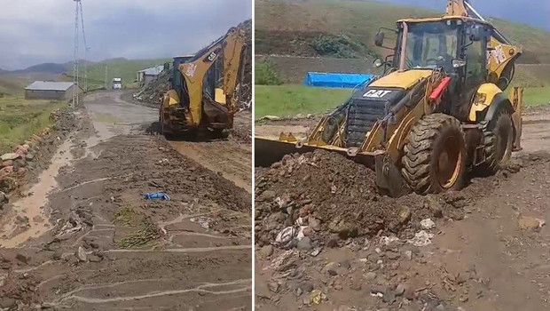 Erzurum'da sel: Duvarlar yıkıldı, araziler sular altında kaldı