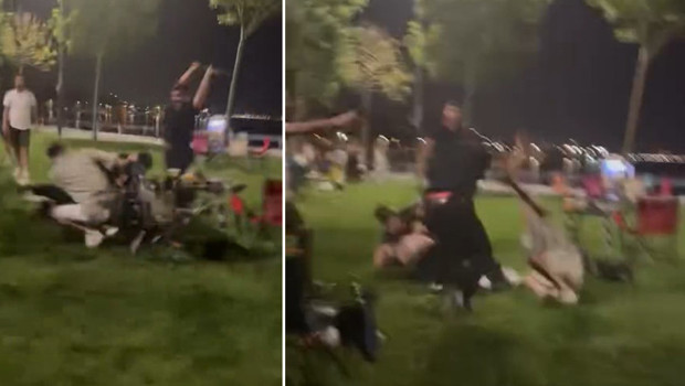 Kadıköy'de piknik yapan iki grup arasında sopalı yumruklu kavga