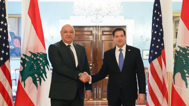 Lübnan Cumhurbaşkanı Aoun, ABD Dışişleri Bakanı Rubio ile bir araya geldi haber görseli