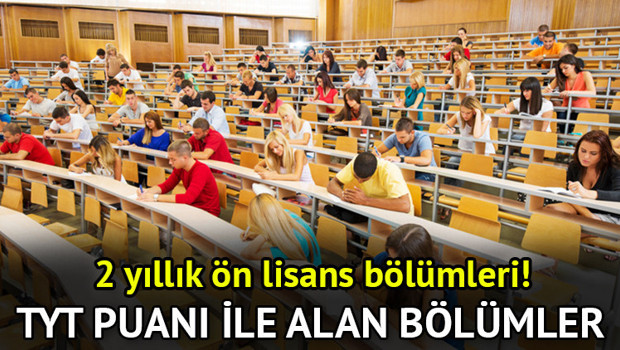 TYT PUANI İLE ALIM YAPAN BÖLÜMLER VE PUANLARI 2026 ÖSYM || TYT ile hangi bölümler alım yapıyor İşte TYT ile alan 2 yıllık ön lisans bölümleri