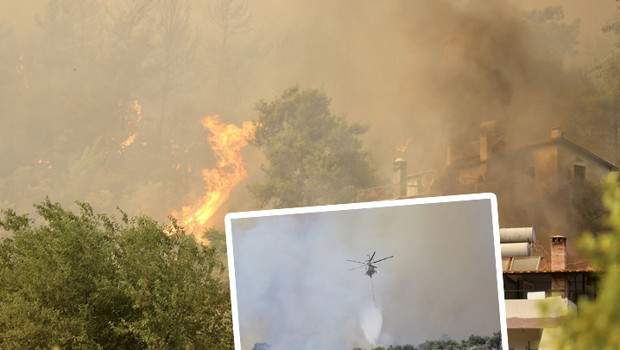 Fethiye'deki orman yangınında son durum: Havadan ve karadan müdahale sürüyor