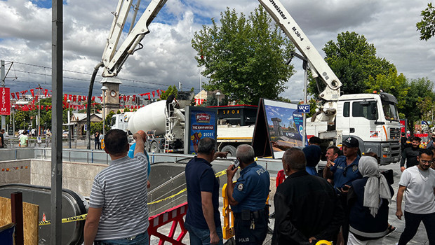 Kayseri’de beton mikserinin pompası patladı; 1 yaralı