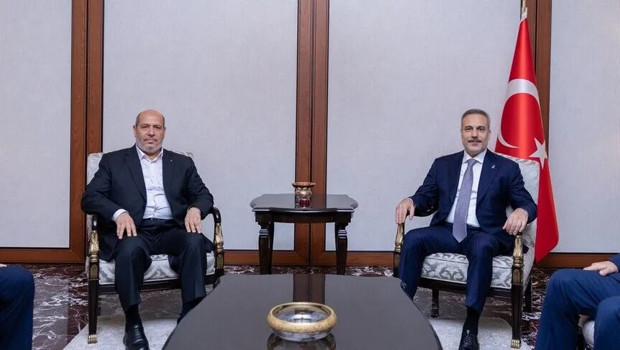 Bakan Fidan, Hamas Siyasi Büro Başkanı Hayye ve beraberindeki heyeti kabul etti