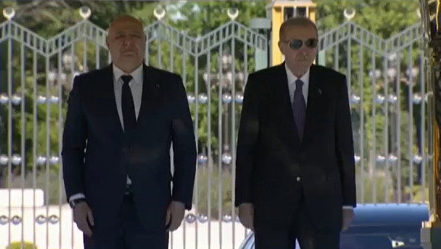 Cumhurbaşkanı Erdoğan, Lübnan Cumhurbaşkanı Avn'ı Külliye'de resmi törenle karşıladı