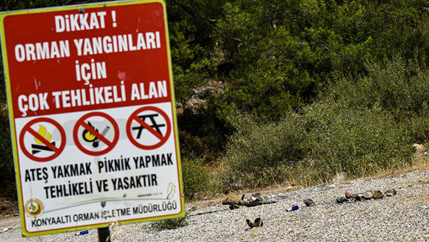 Antalya'da uyarı tabelasının dibinde mangal yaktılar: Cezalara da yasağa da aldırmadılar