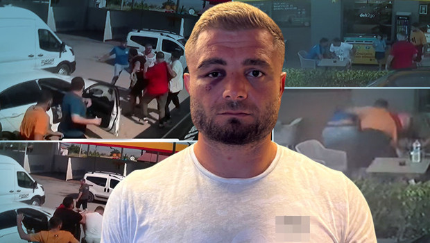 Samsun'da başpehlivan Serhat Elvan'a akaryakıt istasyonunda saldırı: O anlar kamerada