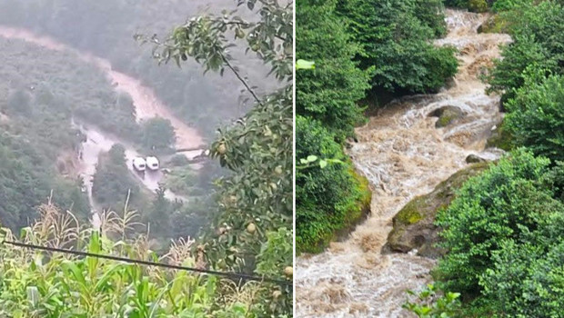 Giresun'da dere taştı: Anne ile 2 kızı ile sel sularına kapıldı haber görseli