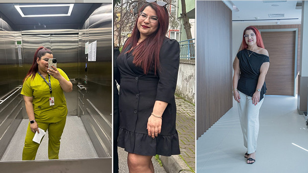Ankara'da tüp mide ameliyatı olan hemşire Burcu, 9 ayda 42 kilo verdi