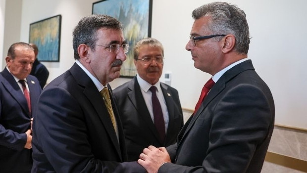 Cumhurbaşkanı Yardımcısı Yılmaz, KKTC Cumhurbaşkanı Erhürman ile bir araya geldi