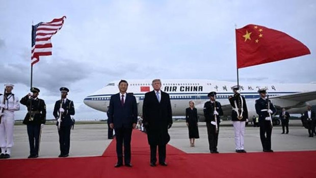 ABD'de görkemli karşılama! Trump'tan gövde gösterisi