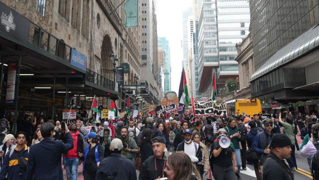 Manhattan'da Netanyahu protestosu