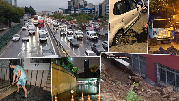 İstanbul ve Ankara'da yağış alarmı! Yollar göle döndü, evleri su bastı haber görseli