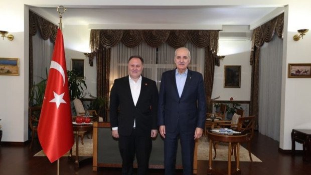 TBMM Başkanı Kurtulmuş, Türkiye'nin Bişkek Büyükelçiliğini ziyaret etti