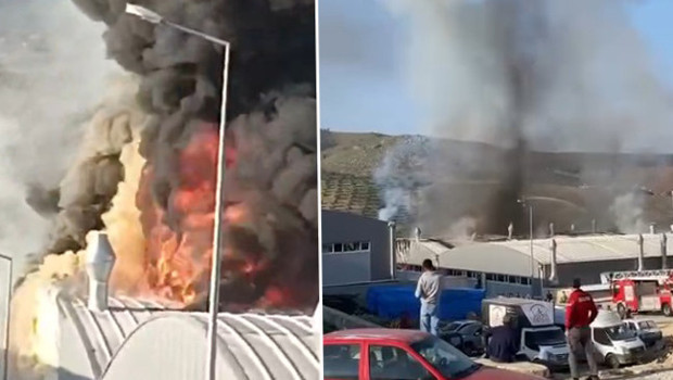 Hatay'da mobilya fabrikasında yangın