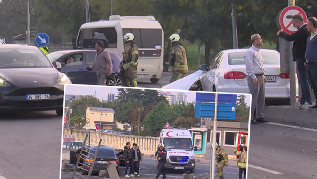 Eyüpsultan'da 2 otomobil çarpıştı: 4 kişi yaralandı