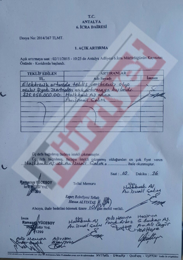 Mardan Palacein yeni sahibi Halkbank oldu