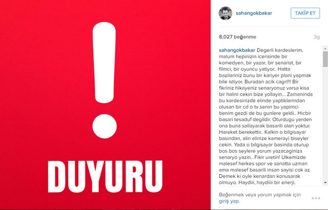 Şahan Gökbakardan gençlere destek