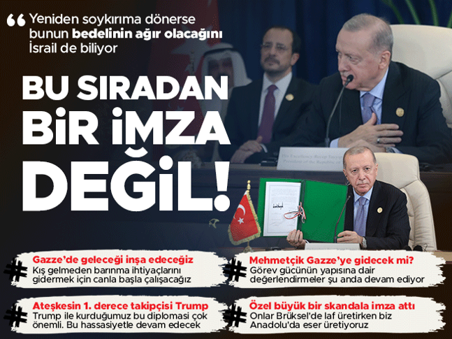 Bu sıradan bir imza değil | Cumhurbaşkanı Erdoğan: Yeniden soykırıma dönerse bunun bedelinin ağır olacağını İsrail de biliyor Bu sıradan bir imza değil | Cumhurbaşkanı Erdoğan: Yeniden soykırıma dönerse bunun bedelinin ağır olacağını İsrail de biliyor