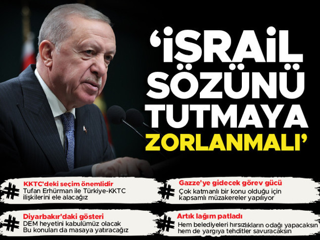 Cumhurbaşkanı Erdoğandan Gazze Görev Gücü açıklaması: Biz Gazze’ye bu konuda her türlü desteği vermeye hazırız