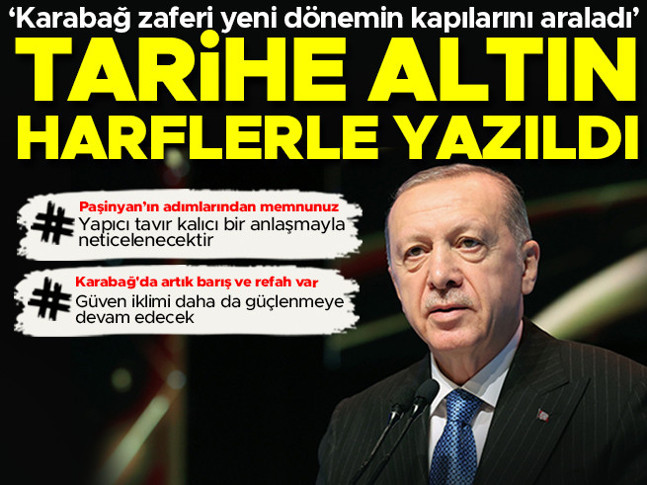 Cumhurbaşkanı Erdoğan Azerbaycanda konuşuyor