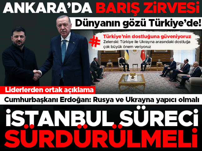 Son dakika... Kritik görüşme sonrası Cumhurbaşkanı Erdoğan ve Zelenskiden önemli açıklamalar