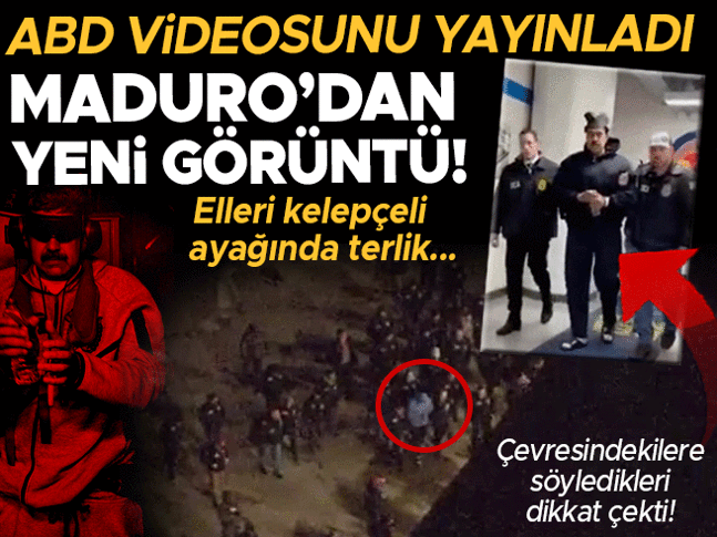 Son dakika... ABDye götürülen Madurodan yeni görüntüler : Elleri kelepçeli ayağında terlik