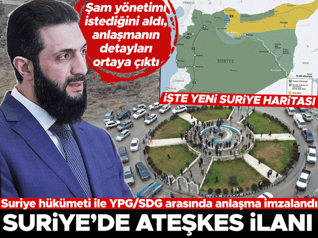 Son dakika... Suriyede ateşkes ilan edildi... Suriye hükümeti ile YPG/SDG arasında anlaşma imzalandı