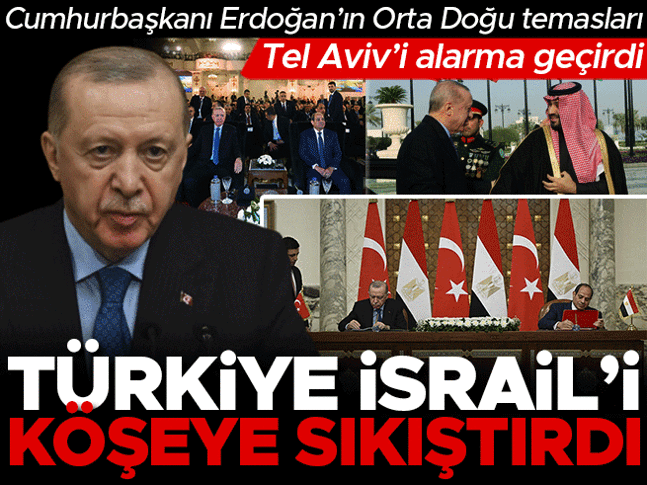 Cumhurbaşkanı Erdoğanın Orta Doğu temasları İsraili alarma geçirdi