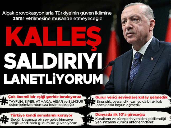 Cumhurbaşkanı Erdoğan: Kalleş saldırıyı lanetliyoruz