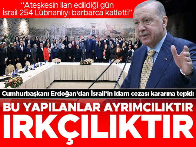 Cumhurbaşkanı Erdoğan: Ateşkesin ilan edildiği gün İsrail 254 Lübnanlıyı barbarca katletti