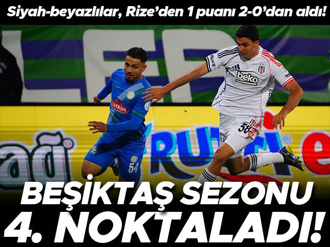 Çaykur Rizespor 2-2 Beşiktaş (Süper Lig maçı özeti)