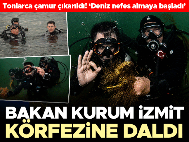 Bakan Kurum İzmit Körfezi'nde dalış gerçekleştirdi