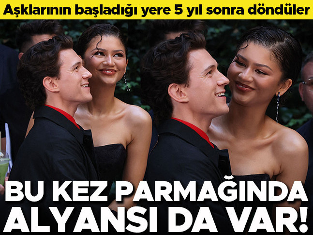 Aşklarının başladığı yere beş sene sonra geri döndüler… Bu kez parmağında alyansı da var!