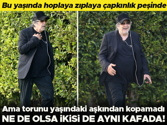 Bu yaşında hoplaya zıplaya çapkınlık peşinde... Ama ayrıldığı torunu yaşındaki aşkından kopamadı... Hem arada çocuk var hem ikisi de aynı kafada!