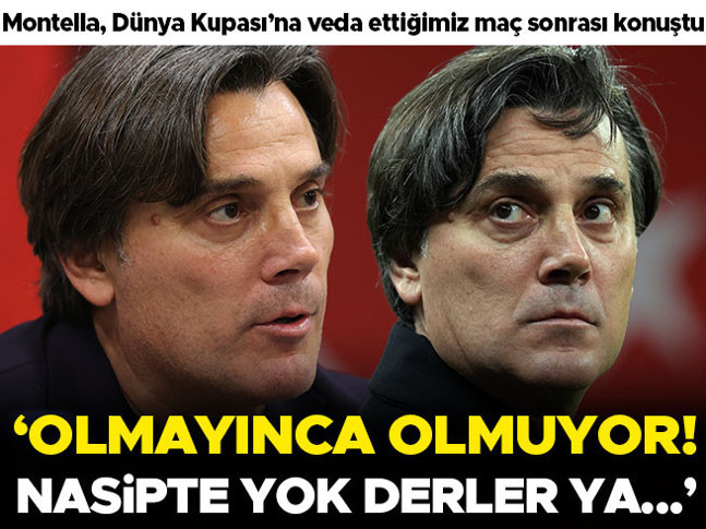 Türkiye'nin Dünya Kupası'na vedası sonrası Montella konuştu! 'Nasipten öte yol yok derler ya...'