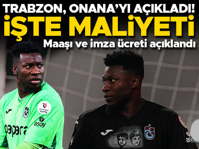 Trabzonspor, Andre Onanayı KAPa bildirdi
