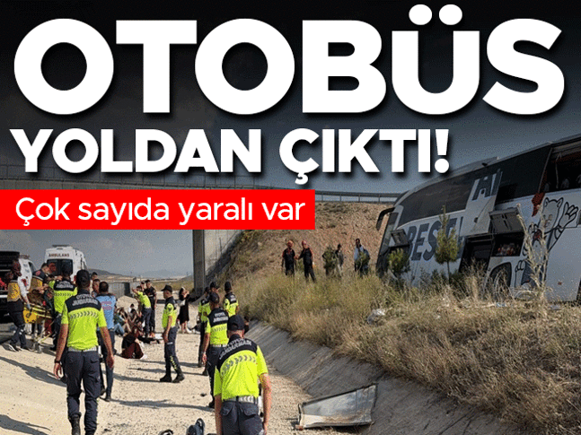 Yolcu otobüsü yoldan çıktı… Çok sayıda yaralı var