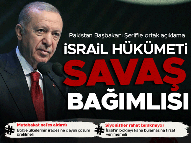 Cumhurbaşkanı Erdoğan ve Pakistan Başbakanı Şeriften ortak basın toplantısı