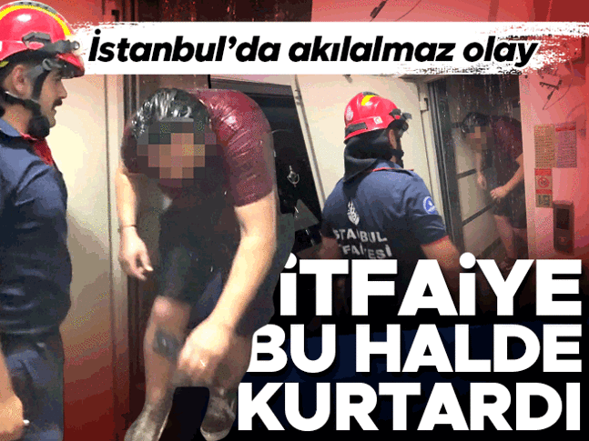 Söktüğü su saati binayı su altında bıraktı! Vanayı kapatmaya çalışırken asansörde mahsur kaldı