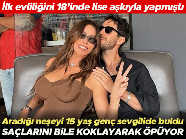 İlk evliliğini daha 18'inde lise aşkıyla yapmıştı... Aradığı neşeyi 15 yaş genç sevgilide buldu... Saçlarını bile koklayarak öpüyor