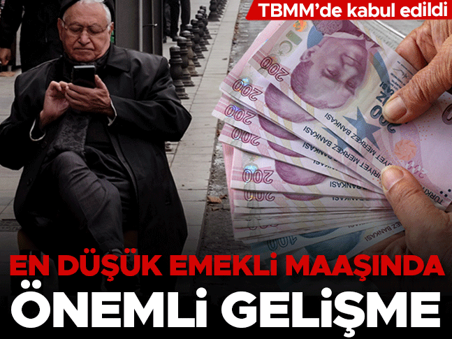 En düşük emekli maaşına zam! TBMM'de kabul edildi