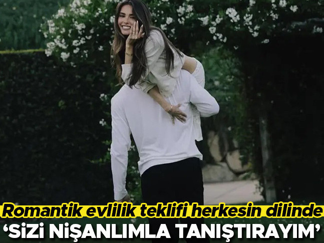Romantik evlilik teklifi herkesin dilinde… ‘Sizi nişanlımla tanıştırayım’