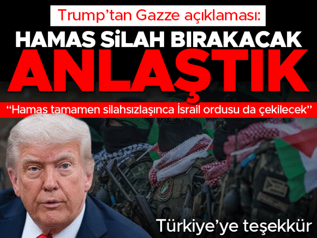 Son dakika... Trump'tan Türkiye'ye Gazze teşekkürü